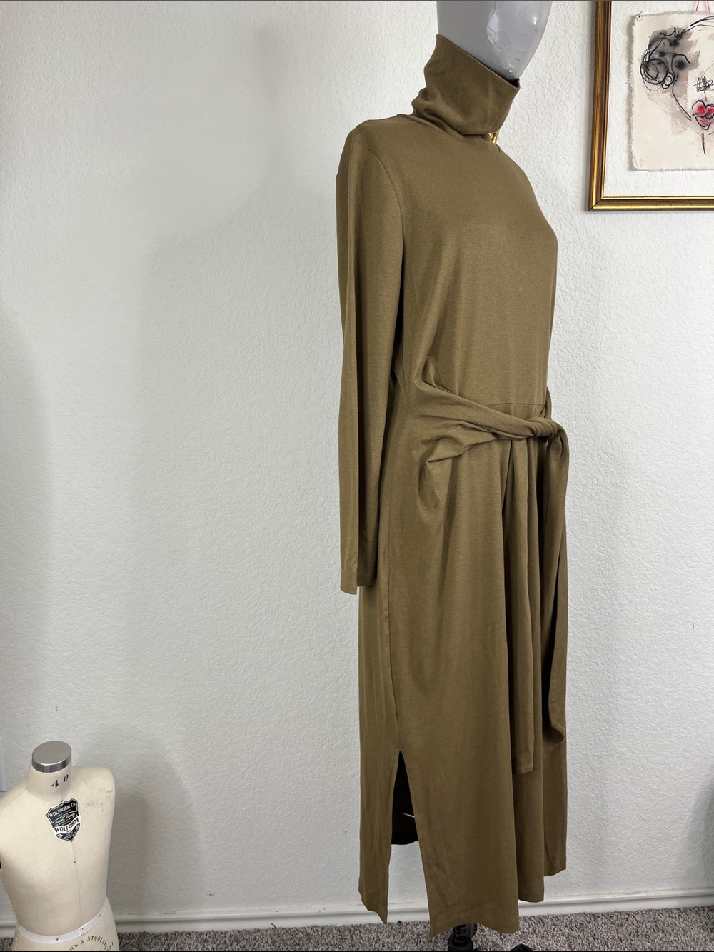Lauren Ralph Lauren Women's Tie-Front Turtleneck Dress - Picture 6 of 11